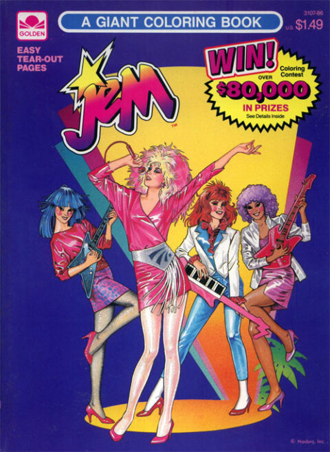 Jem (Coloring Book; 1986) Golden Books : Retro Reprints